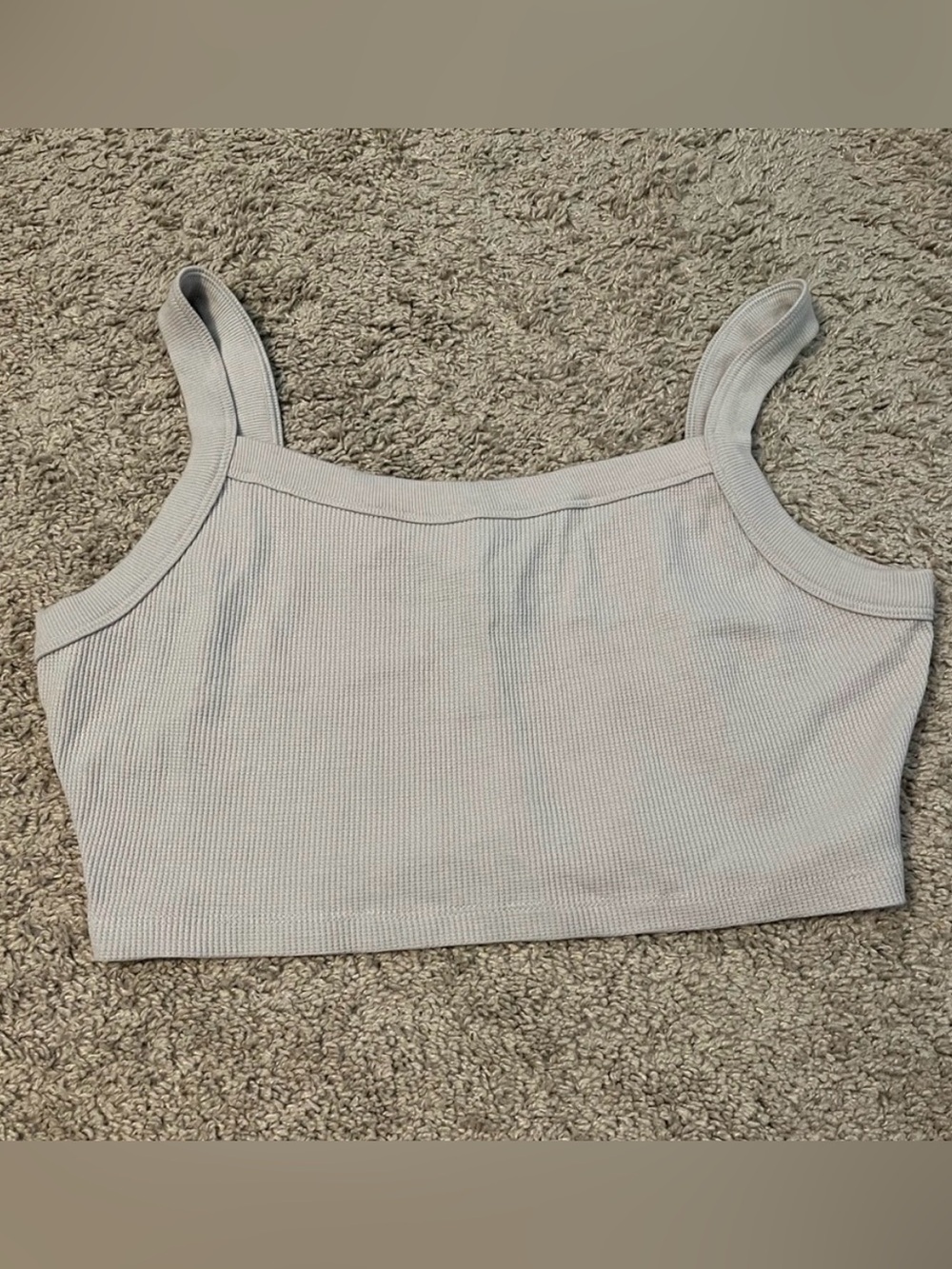 ‼️ 4 for $10 ‼️ Everyday Ribbed Crop Tank Top - Light Gray